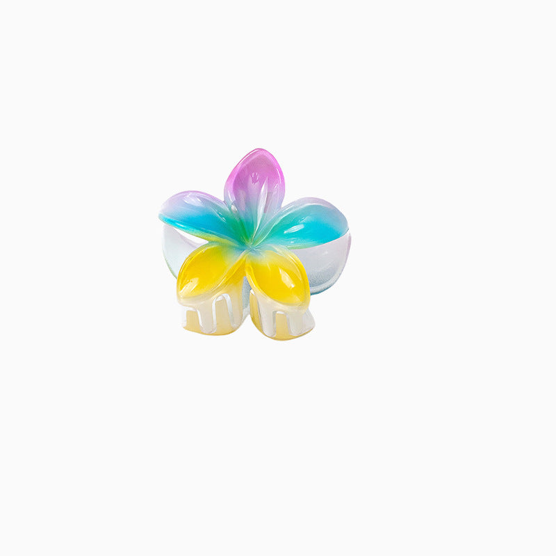 Women'S Cute Flower Plastic Resin Stoving Varnish Hair Claws