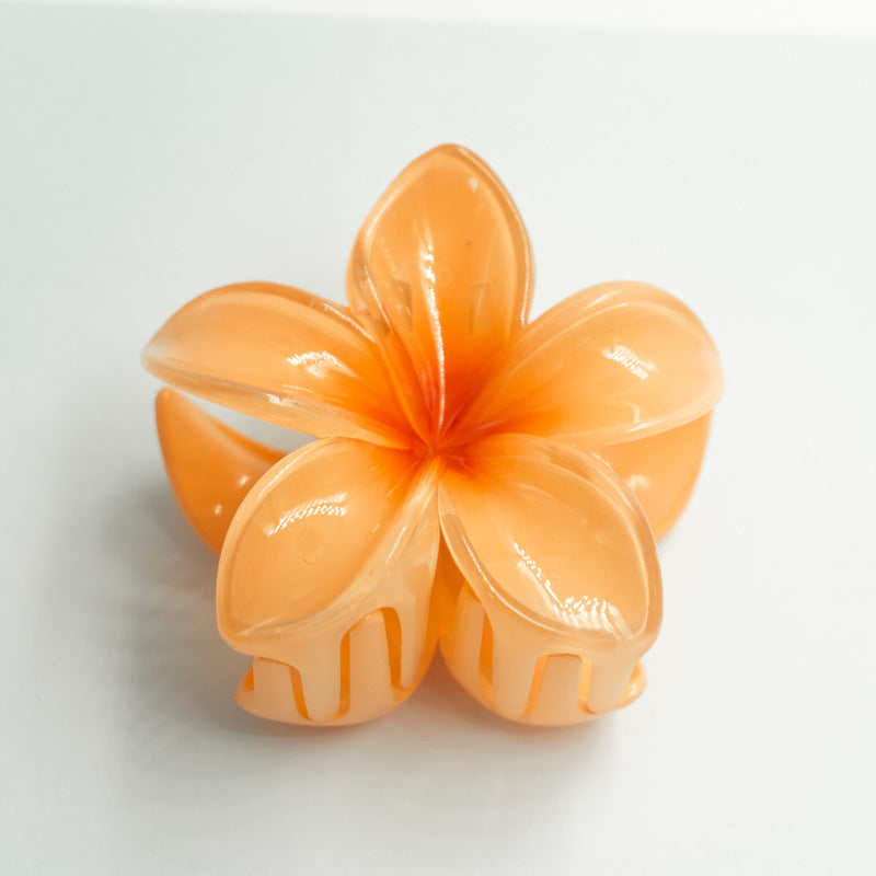 Women'S Simple Style Flower Plastic Resin Stoving Varnish Hair Claws