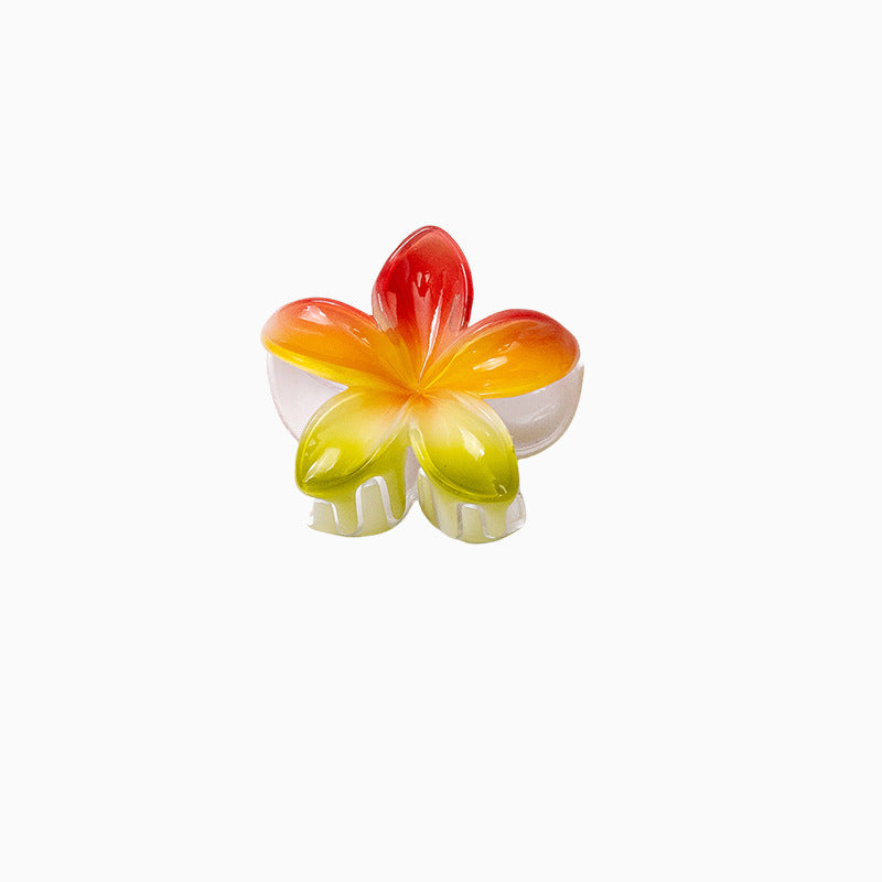 Women'S Cute Flower Plastic Resin Stoving Varnish Hair Claws