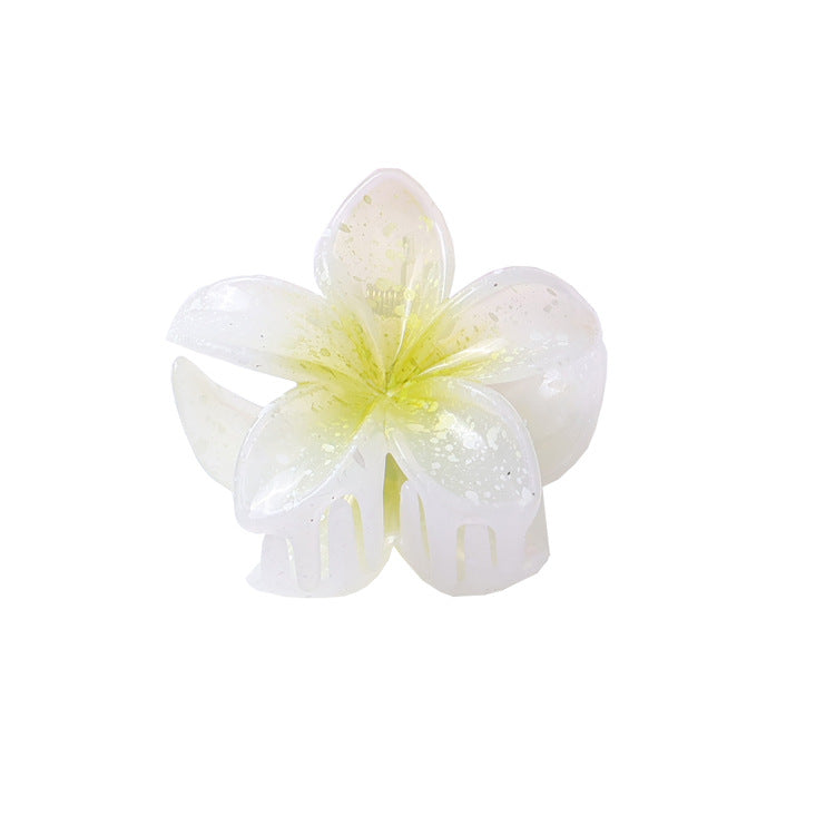 Women'S Simple Style Flower Plastic Resin Stoving Varnish Hair Claws