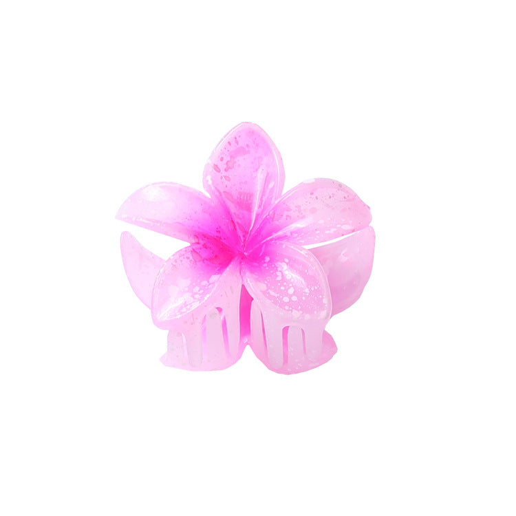 Women'S Simple Style Flower Plastic Resin Stoving Varnish Hair Claws