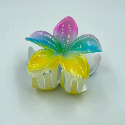 Women'S Simple Style Flower Plastic Resin Stoving Varnish Hair Claws