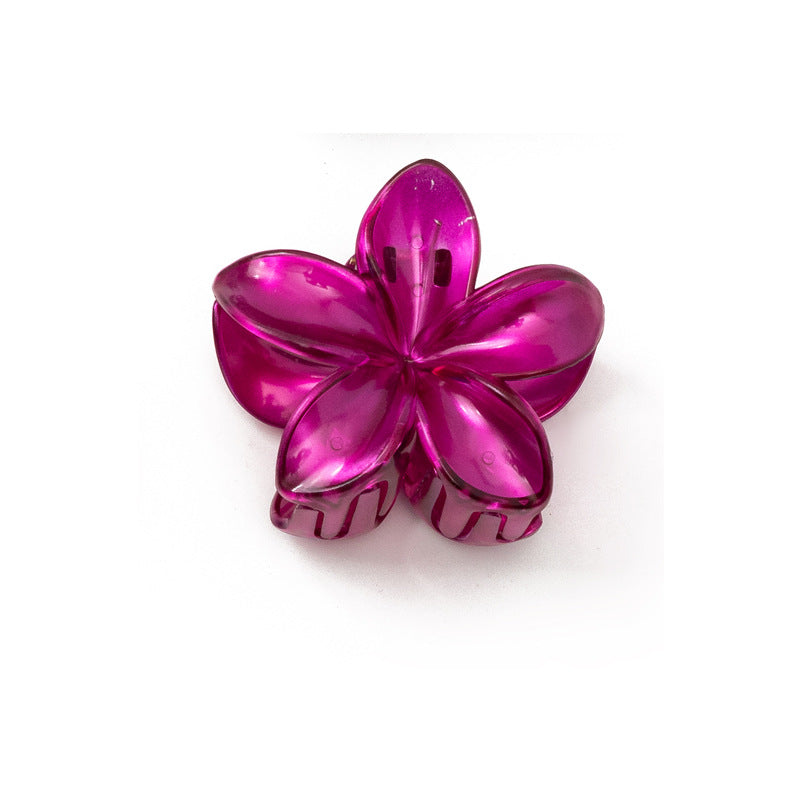 Women'S Simple Style Flower Plastic Resin Stoving Varnish Hair Claws