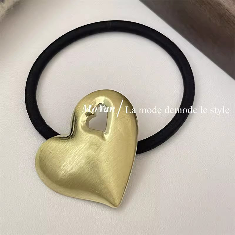 Women'S Simple Style Round Star Heart Shape Metal Hair Tie