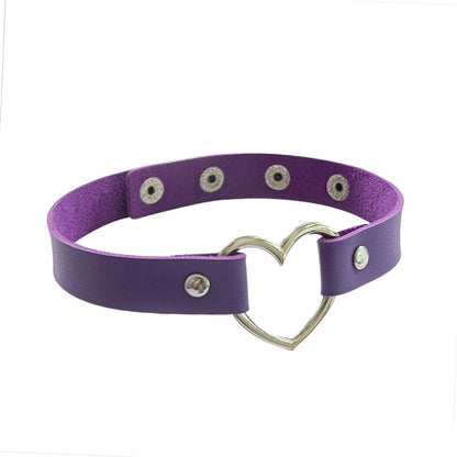 Simple Style Heart Shape Pu Leather Wholesale Choker