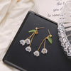 1 Pair Simple Style Flower Alloy Inlay Rhinestones Women's Earrings