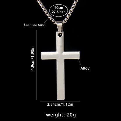 Vintage Style Simple Style Commute Cross 201 Stainless Steel Zinc Alloy Gold Plated Unisex Pendant Necklace