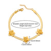 Elegant Flower 304 Stainless Steel 18K Gold Plated Pearl Bracelets In Bulk