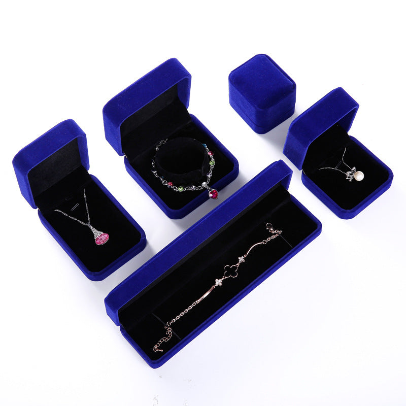 Jewelry Box Wholesale Flannel Necklace Box Pendant Box Flannel Ring Earring Box Bracelet Box Jewelry Packaging Box