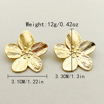 1 Pair Simple Style Classic Style Flower Plating Inlay 304 Stainless Steel Pearl Zircon 14K Gold Plated Ear Studs