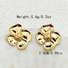 1 Pair Simple Style Classic Style Flower Plating Inlay 304 Stainless Steel Pearl Zircon 14K Gold Plated Ear Studs