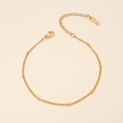 Wholesale Jewelry Simple Style Solid Color 316 Stainless Steel  Plating Anklet