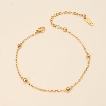 Wholesale Jewelry Simple Style Solid Color 316 Stainless Steel  Plating Anklet