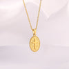 Wholesale Jewelry Retro Human Virgin Mary Angel 304 Stainless Steel Plating Pendant Necklace