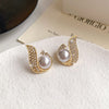 1 Pair Simple Style Round Inlay Alloy Zircon Ear Studs