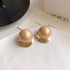 1 Pair Simple Style Round Inlay Alloy Zircon Ear Studs