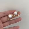 1 Pair Simple Style Round Inlay Alloy Zircon Ear Studs