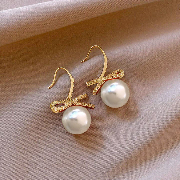 1 Pair Simple Style Round Inlay Alloy Zircon Ear Studs