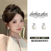 1 Pair Simple Style Round Inlay Alloy Zircon Ear Studs