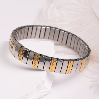 Basic Modern Style Classic Style Geometric 304 Stainless Steel Plating Women'S Bracelets