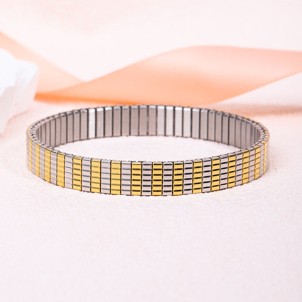 Basic Modern Style Classic Style Geometric 304 Stainless Steel Plating Women'S Bracelets