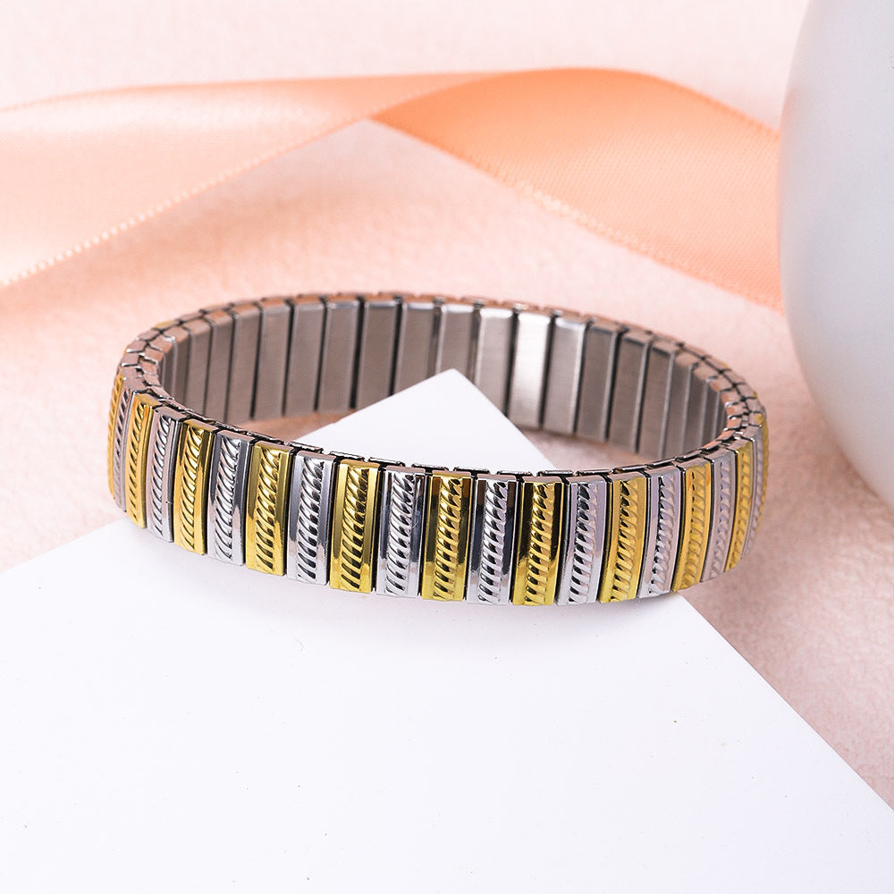 Basic Modern Style Classic Style Geometric 304 Stainless Steel Plating Women'S Bracelets