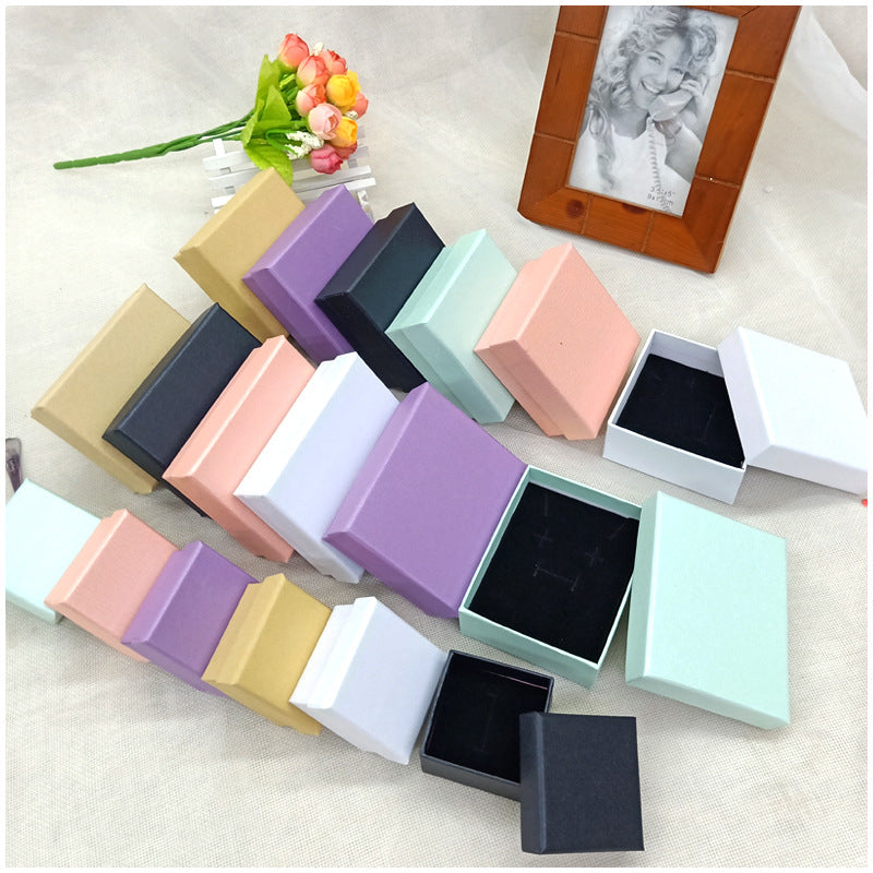 Fashion Solid Color Paper Jewelry Boxes