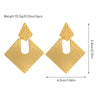 1 Pair Retro French Style Geometric Inlay Titanium Steel Pearl 18K Gold Plated Drop Earrings