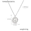 Wholesale Jewelry Simple Style Classic Style Spiral 304 Stainless Steel 18K Gold Plated Plating Rings Necklace