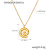 Wholesale Jewelry Simple Style Classic Style Spiral 304 Stainless Steel 18K Gold Plated Plating Rings Necklace