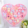 Children's Cartoon Resin Ring Candy Color Ring Korean Style Cute Pink Little Girl Jewelry Small Gift Ring