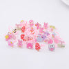 Children's Cartoon Resin Ring Candy Color Ring Korean Style Cute Pink Little Girl Jewelry Small Gift Ring