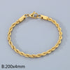 Simple Style Twist 304 Stainless Steel 18K Gold Plated Bracelets In Bulk