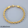 Simple Style Twist 304 Stainless Steel 18K Gold Plated Bracelets In Bulk