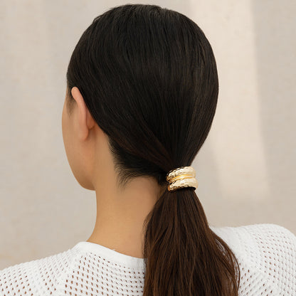 Women'S Simple Style Geometric Alloy Plating Hair Tie