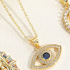 New Devil's Eye Zircon Pendant Necklace  Hot Selling Simple Retro Virgin Drop Necklace