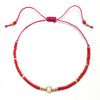 Bohemian Round Zircon Glass Seed Bead Rope Wholesale Drawstring Bracelets