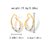 1 Pair Casual Shiny U Shape Solid Color Asymmetrical Plating 304 Stainless Steel 14K Gold Plated Earrings