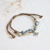 Retro Butterfly Alloy Rope Ceramics Wholesale Bracelets