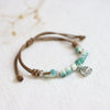 Retro Butterfly Alloy Rope Ceramics Wholesale Bracelets