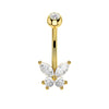 1 Piece Belly Rings Simple Style Moon 316 Stainless Steel  Inlay Zircon