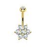 1 Piece Belly Rings Simple Style Moon 316 Stainless Steel  Inlay Zircon