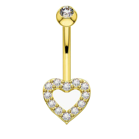 1 Piece Belly Rings Simple Style Moon 316 Stainless Steel  Inlay Zircon