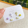 1 Set Cartoon Style Star Cat Fish Spray Paint Alloy Ear Studs