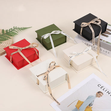 Simple Style Solid Color Paper Jewelry Boxes