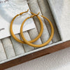 1 Pair Simple Style Circle Spray Paint Metal Earrings