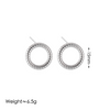 Wholesale Jewelry Vintage Style Simple Style Round 304 Stainless Steel 18K Gold Plated Bracelets Earrings Necklace