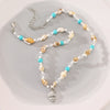 Wholesale Jewelry Retro Classic Style Starfish Shell Arylic Alloy Beaded Necklace