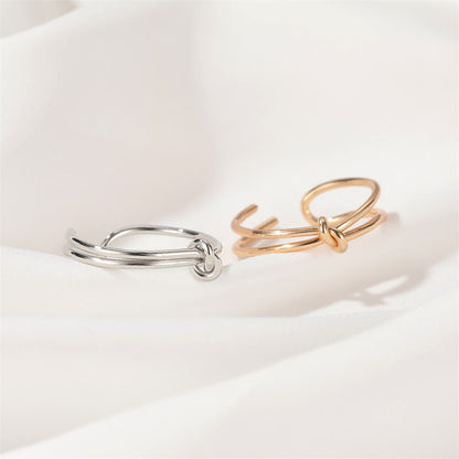 New Simple Knotted Minimalist Opening Adjustable Bow Ring Wholesale Gooddiy