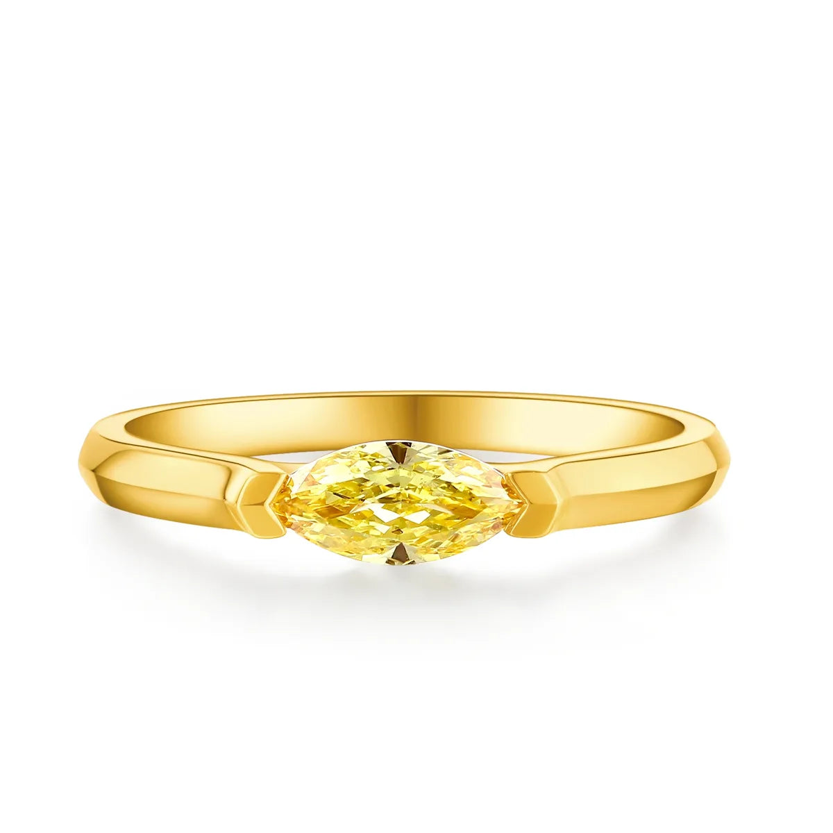 18K Gold Inlay Solid Color Lab-Grown Diamonds Rings